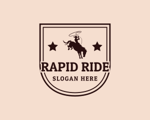 Western Rodeo Cowboy logo design