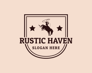 Western Rodeo Cowboy logo design