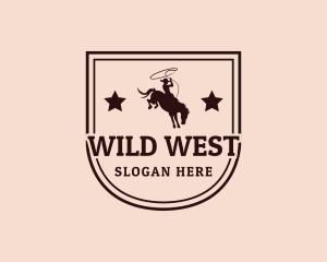 Western Rodeo Cowboy logo design