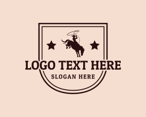 Western Rodeo Cowboy Logo