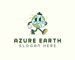 Earth Planet Cartoon logo design