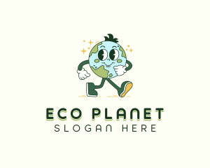 Earth Planet Cartoon logo design