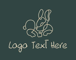 Rabbit - Tiny Bunny Monoline logo design