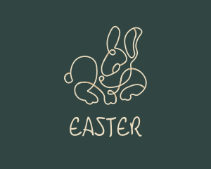 Tiny Bunny Monoline logo design
