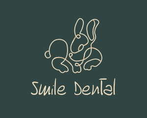 Easter Bunny - Tiny Bunny Monoline logo design