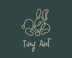 Tiny Bunny Monoline logo design