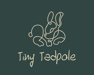 Tiny Bunny Monoline logo design