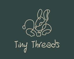 Tiny Bunny Monoline logo design