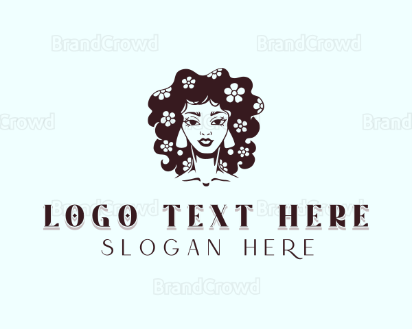 Floral Braided Hair Logo