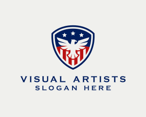 Veteran - American Eagle Military Shield logo design