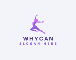 Woman Dance Gymnastics Logo