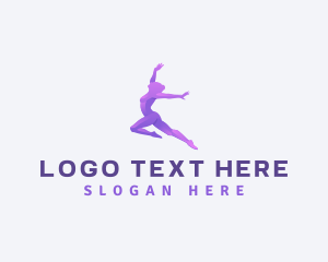 Silhouette - Woman Dance Gymnastics logo design