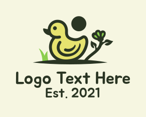 Rubber Duck - Nature Little Duckling logo design