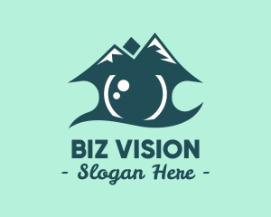 Teal Mountain Eye logo design