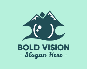 Teal Mountain Eye logo design