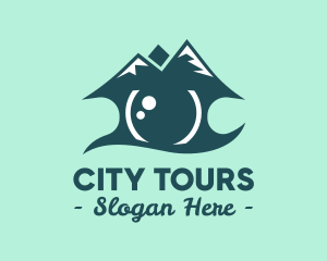 Sightseeing - Teal Mountain Eye logo design
