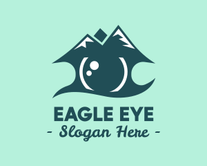 Teal Mountain Eye logo design