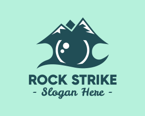 Teal Mountain Eye logo design