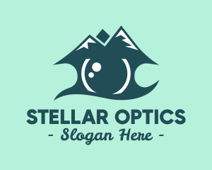 Teal Mountain Eye logo design