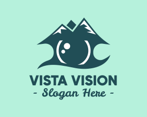 View - Teal Mountain Eye logo design