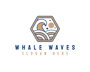 Beach Wave Tide logo design