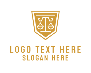 Judge - Legal Shield Scale logo design
