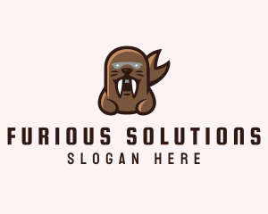 Angry - Angry Sea Lion logo design