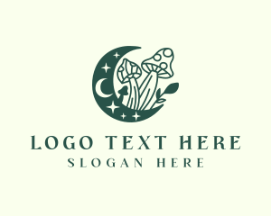 Botany - Mushroom Herbal Shrooms logo design