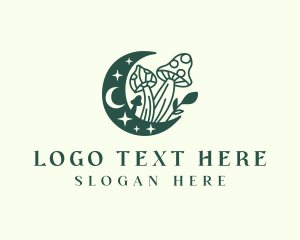 Shiitake - Mushroom Herbal Shrooms logo design