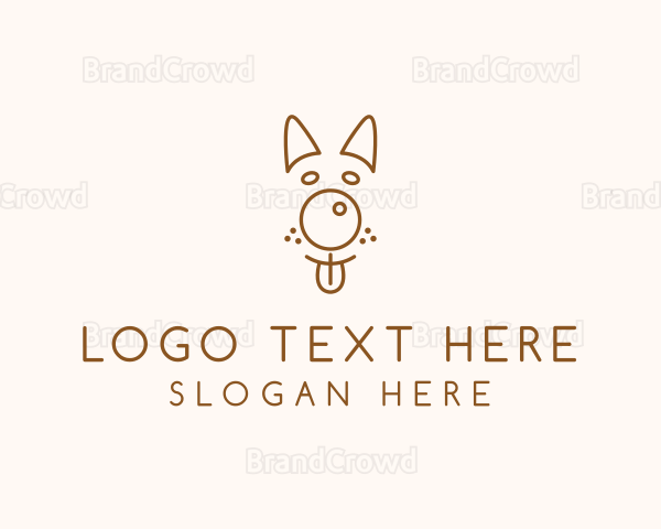 Pet Brown Dog Logo