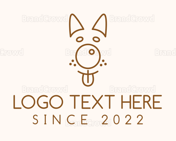 Pet Brown Dog Logo