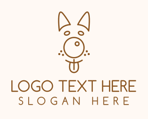 Pet Brown Dog Logo