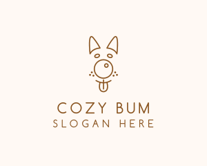 Pet Brown Dog logo design