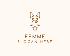 Pet Brown Dog logo design