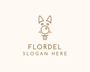 Pet Brown Dog logo design