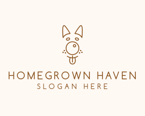 Domestic - Pet Brown Dog logo design