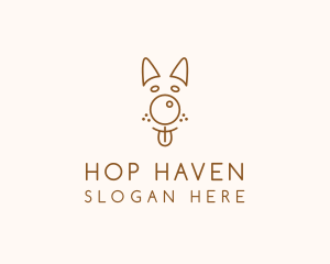 Pet Brown Dog logo design