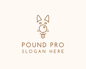 Pet Brown Dog logo design