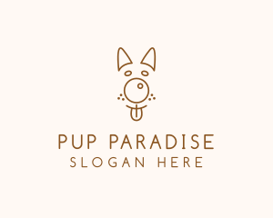 Pup - Pet Brown Dog logo design