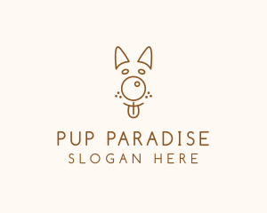 Pet Brown Dog logo design