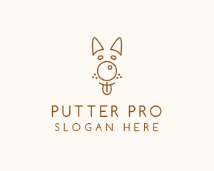 Pet Brown Dog logo design