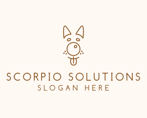 Pet Brown Dog logo design