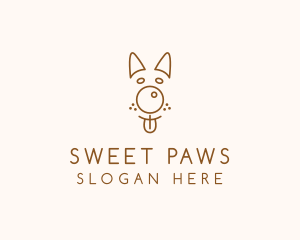 Adorable - Pet Brown Dog logo design
