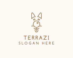 Pet Brown Dog logo design