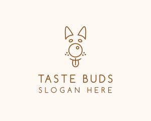 Tongue - Pet Brown Dog logo design