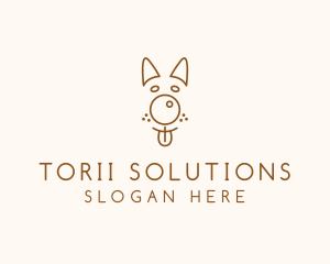 Pet Brown Dog logo design