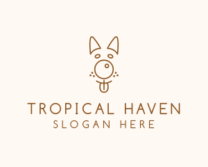 Pet Brown Dog logo design