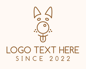 Domestic - Pet Brown Dog logo design