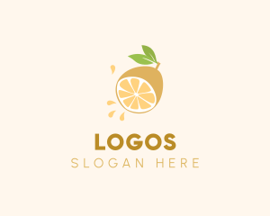Lemon Fruit Slice Logo