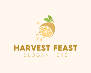 Lemon Fruit Slice logo design